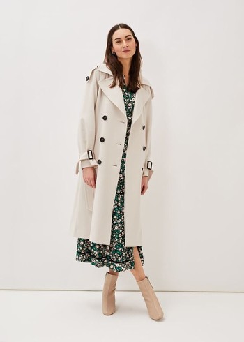 Phase Eight Tegan Trench Coats White Australia | MX8453209